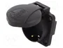SEZ DK VZ 16S/BLACK Tomacorriente Hembra 16A 250VAC