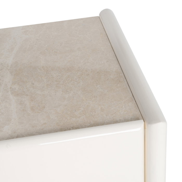 Aparador Lacado Crema Mármol-Dm Salón 163 X 45 X 75 cm