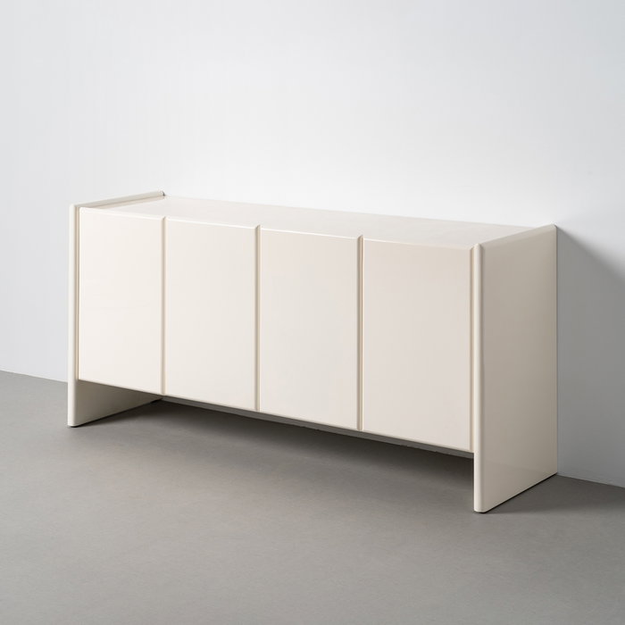 Aparador Lacado Crema Mármol-Dm Salón 163 X 45 X 75 cm