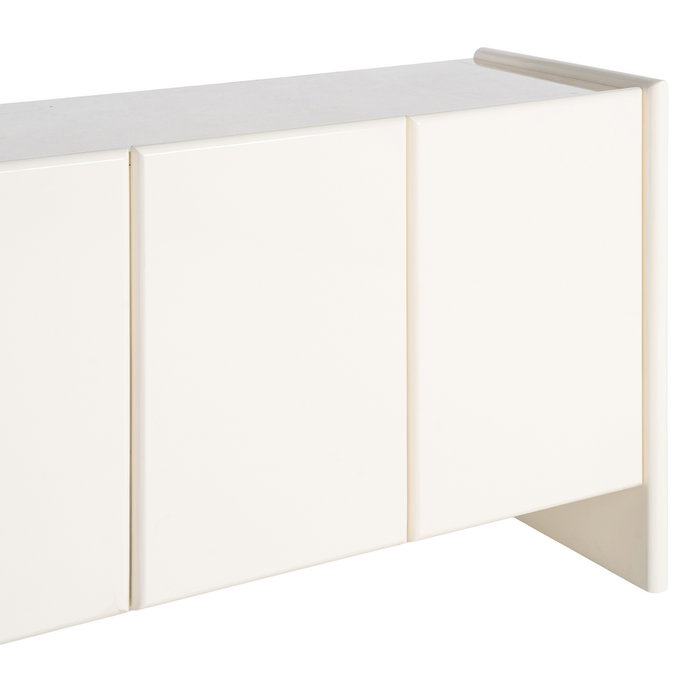 Aparador Lacado Crema Mármol-Dm Salón 163 X 45 X 75 cm