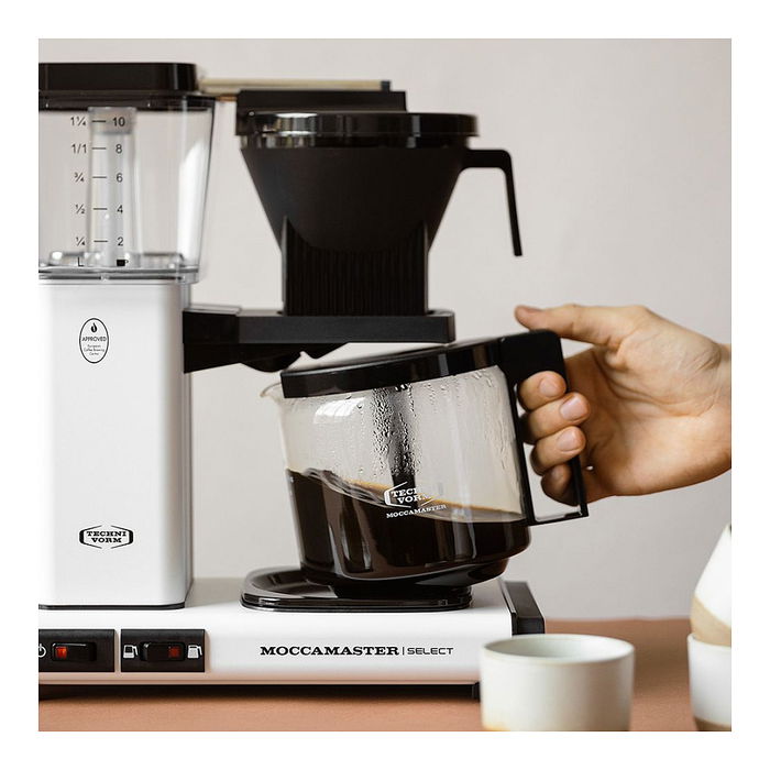 Moccamaster KBG Select Cafetera de Filtro 1.25L 1520W Blanco Matt White