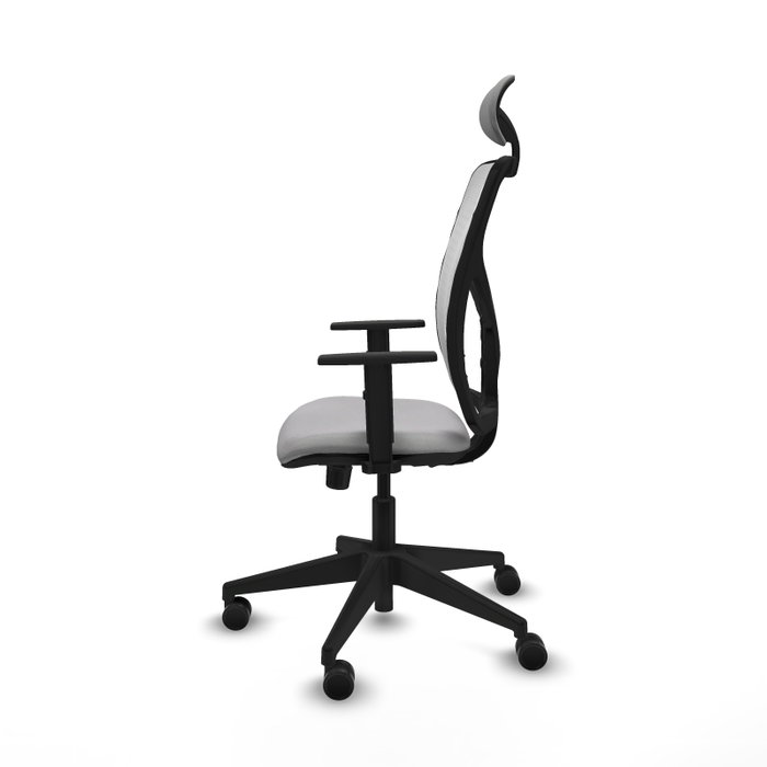 PIQUERAS Y CRESPO Silla de oficina Motilla con mecanismo Sincro, tela gris claro y malla blanca PIQUERAS Y CRESPO Silla de oficina Motilla con mecanismo Sincro, tela gris claro y malla blanca