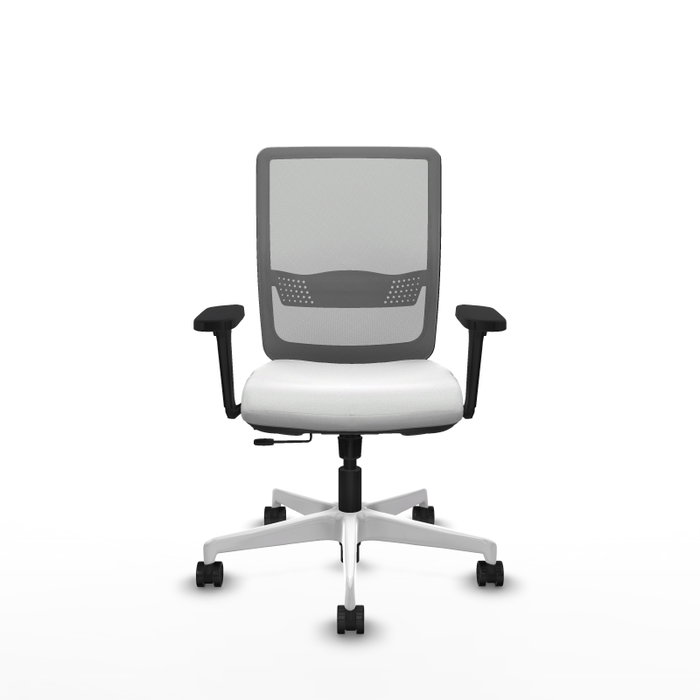 PIQUERAS Y CRESPO Silla de oficina Haches con mecanismo Sincro/Traslack, Blanco y Gris PIQUERAS Y CRESPO Silla de oficina Haches con mecanismo Sincro/Traslack, Blanco y Gris