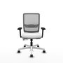 PIQUERAS Y CRESPO Silla de oficina Haches con mecanismo Sincro/Traslack, Blanco y Gris