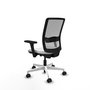 PIQUERAS Y CRESPO Silla de oficina Haches con mecanismo Sincro/Traslack, Blanco y Gris