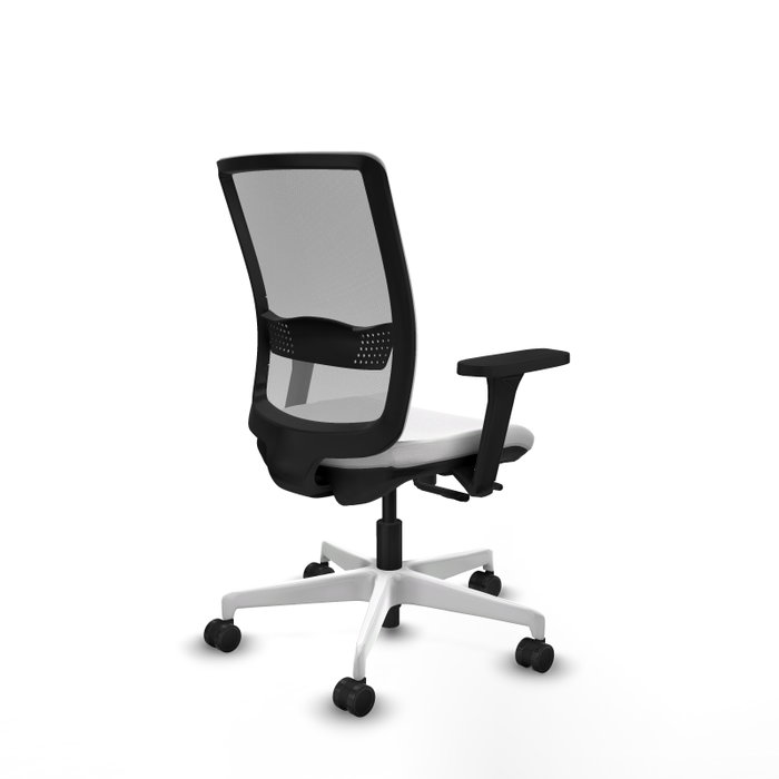 PIQUERAS Y CRESPO Silla de oficina Haches con mecanismo Sincro/Traslack, Blanco y Gris PIQUERAS Y CRESPO Silla de oficina Haches con mecanismo Sincro/Traslack, Blanco y Gris