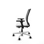 PIQUERAS Y CRESPO Silla de oficina Haches con mecanismo Sincro/Traslack, Blanco y Gris