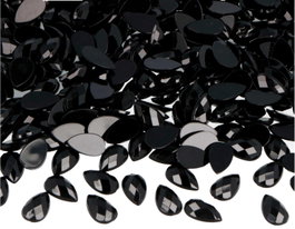Innspiro Gemas Decorativas Acrílicas Gota Negro Opaco 8x13mm 2000u.