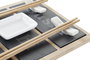 DKD Home Decor Sushi Set 7 piezas Bambú y Pizarra 25x19x3 Natural/Negro