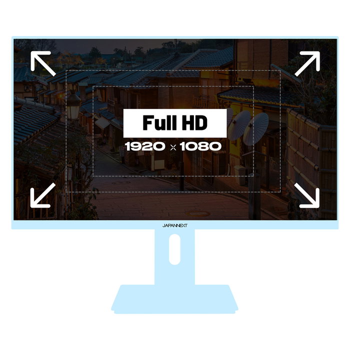 JAPANNEXT JN-I238FHD120F-HSP-BB Monitor Gaming IPS de 23.8 Pulgadas Full HD, 120Hz, 0.5ms, FreeSync, Altavoces, VESA, Ajustable, Color Azul