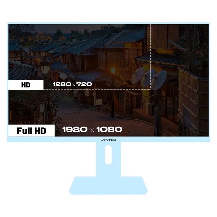 JAPANNEXT JN-I238FHD120F-HSP-BB Monitor Gaming IPS de 23.8 Pulgadas Full HD, 120Hz, 0.5ms, FreeSync, Altavoces, VESA, Ajustable, Color Azul