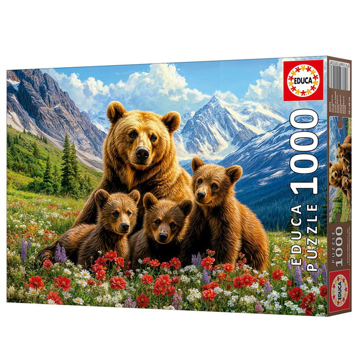 Educa Puzzle 20553 1000 Piezas Osos Grizzly en Canadá, Puzzle Adultos +14 Años