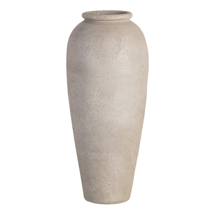 Ixia Jarrón Crema de Cerámica Decoración 30 x 30 x 80 cm Ixia Jarrón Crema de Cerámica Decoración 30 x 30 x 80 cm