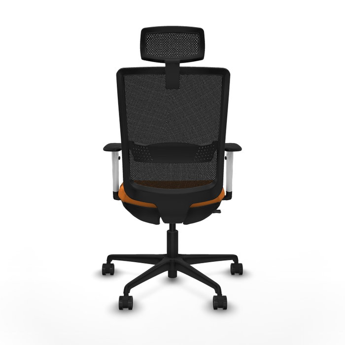 PIQUERAS Y CRESPO Silla de oficina Haches con mecanismo Sincro/Traslack Naranja y Negro