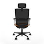 PIQUERAS Y CRESPO Silla de oficina Haches con mecanismo Sincro/Traslack Naranja y Negro