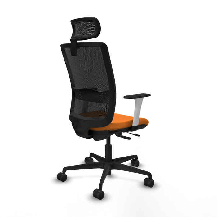 PIQUERAS Y CRESPO Silla de oficina Haches con mecanismo Sincro/Traslack Naranja y Negro