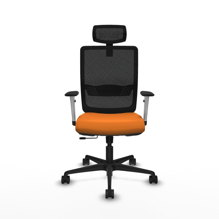 PIQUERAS Y CRESPO Silla de oficina Haches con mecanismo Sincro/Traslack Naranja y Negro