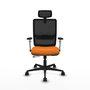 PIQUERAS Y CRESPO Silla de oficina Haches con mecanismo Sincro/Traslack Naranja y Negro
