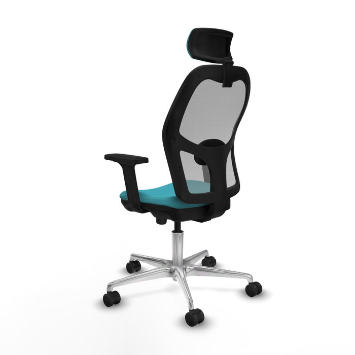 PIQUERAS Y CRESPO Silla de oficina Jorquera con mecanismo Sincro/Traslack, Turquesa y Gris PIQUERAS Y CRESPO Silla de oficina Jorquera con mecanismo Sincro/Traslack, Turquesa y Gris