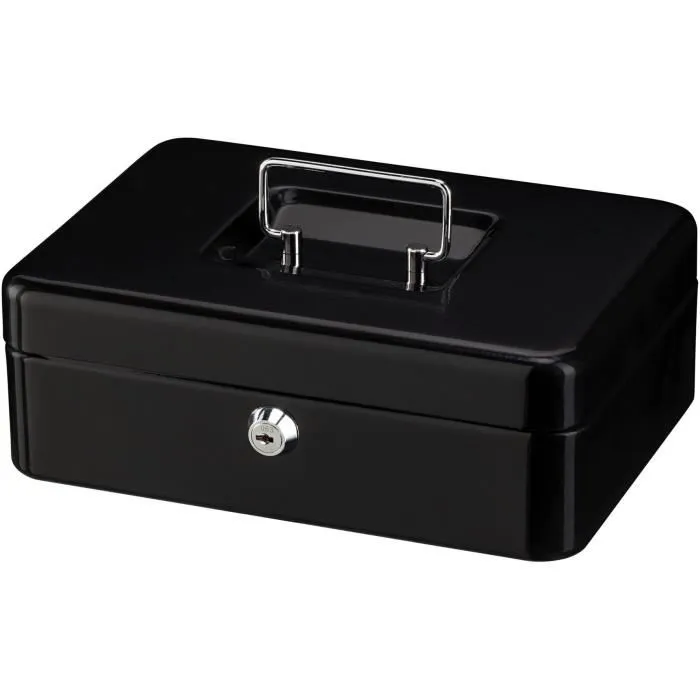 Burg Wachter Money 5025 Black Caja para Monedas con Apertura con Llave, Acero Negro