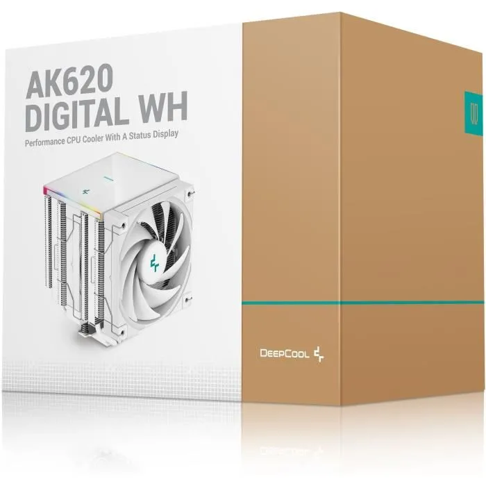 Deepcool DEE1701162171136 Disipador de CPU Digital con 2 ventiladores de 120 mm - Blanco