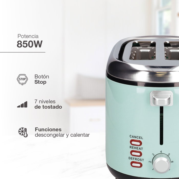 Väline Tostadora Sindae 850W Verde mint
