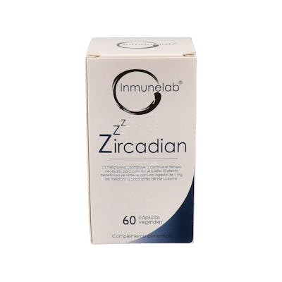 INMUNELAB Zircadian 60 Cap. Melatonina, GABA, Triptófano, Teanina y Probióticos para Conciliar el Sueño Vegano INMUNELAB Zircadian 60 Cap. Melatonina, GABA, Triptófano, Teanina y Probióticos para Conciliar el Sueño Vegano