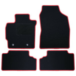 Set de Alfombrillas para Coche OCC Motorsport OCCTY0001RD Negro Toyota Auris (2007-2013) 5 Piezas