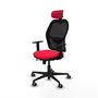PIQUERAS Y CRESPO Silla de oficina Jorquera con mecanismo Sincro/Traslack, Rojo/Negro