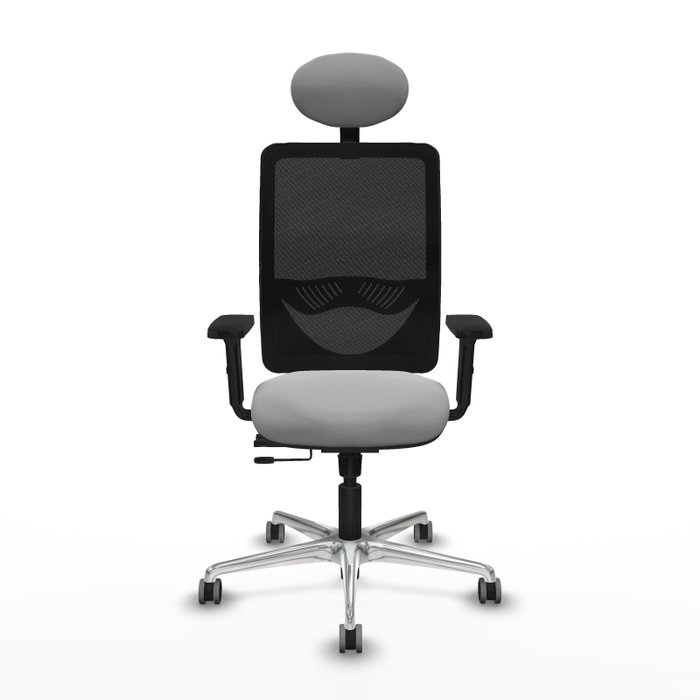 PIQUERAS Y CRESPO Silla de oficina Zulema Gris claro y Negro PIQUERAS Y CRESPO Silla de oficina Zulema Gris claro y Negro