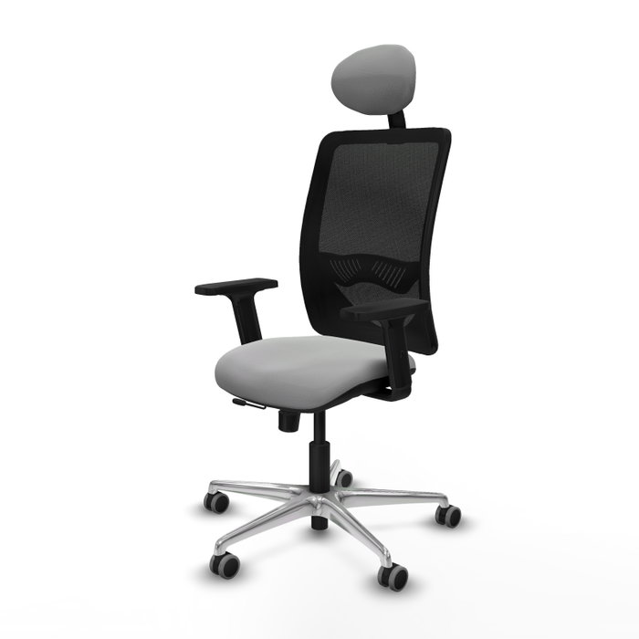 PIQUERAS Y CRESPO Silla de oficina Zulema Gris claro y Negro PIQUERAS Y CRESPO Silla de oficina Zulema Gris claro y Negro