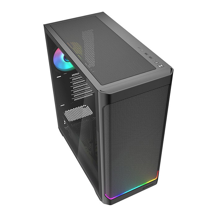 Sharkoon AK4W Caja PC ATX Gaming con Panel de Cristal Templado y RGB Negra