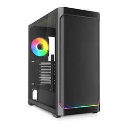 Sharkoon AK4W Caja PC ATX Gaming con Panel de Cristal Templado y RGB Negra