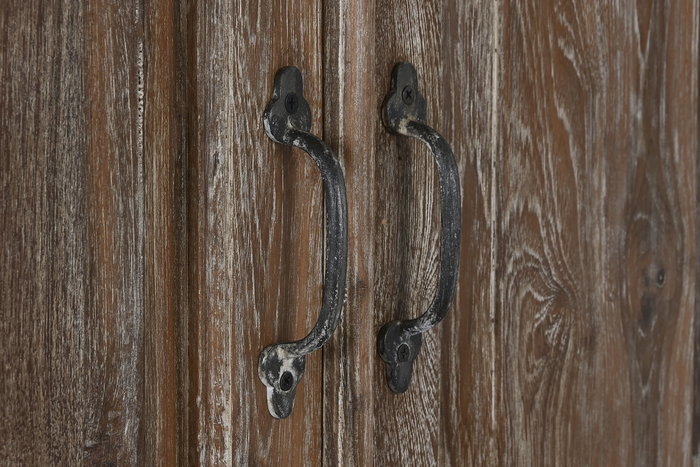 DKD Home Decor Cabinets nat 2c24 Armario Teca Natural 187 x 106 x 45 cm (2 Unidades)