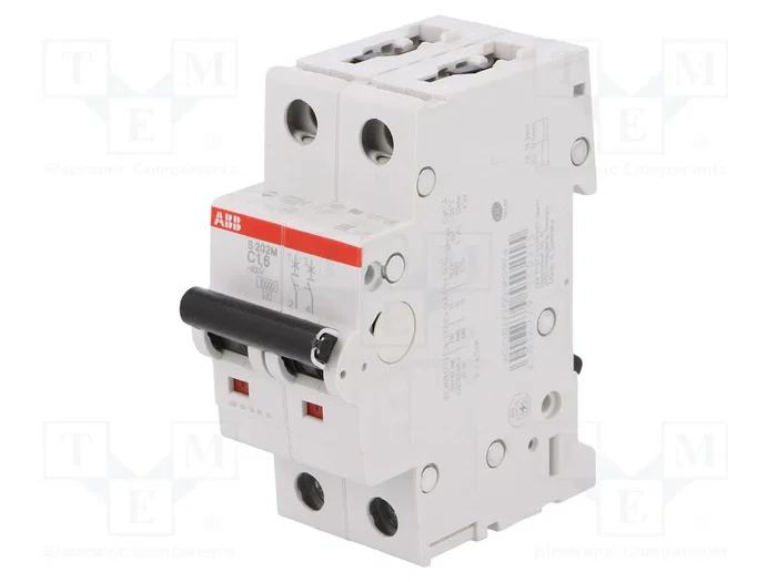 ABB S200M-C1.6 Interruptor Magnetotérmico 2 Polos 1,6A 10kA ABB S200M-C1.6 Interruptor Magnetotérmico 2 Polos 1,6A 10kA