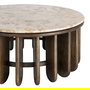 Mesa Centro Madera-Mármol Salón 90 X 90 X 42 cm