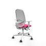 PIQUERAS Y CRESPO Silla de oficina Cilanco Rosa y Gris con mecanismo Sincro/Traslack