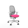 PIQUERAS Y CRESPO Silla de oficina Cilanco Rosa y Gris con mecanismo Sincro/Traslack