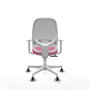 PIQUERAS Y CRESPO Silla de oficina Cilanco Rosa y Gris con mecanismo Sincro/Traslack