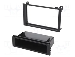 ACV Bastidor de montaje de radio para Saab 9-3 (YS3F Facelift) 2006-2014, 2 ISO, negro