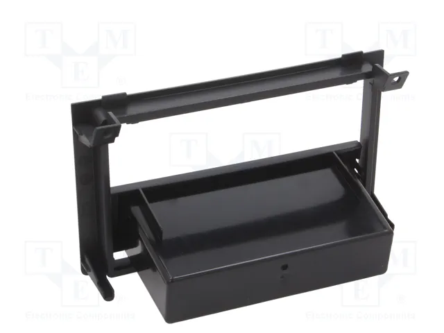 ACV Bastidor de montaje de radio para Saab 9-3 (YS3F Facelift) 2006-2014, 2 ISO, negro