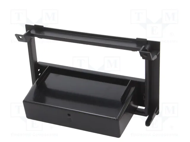 ACV Bastidor de montaje de radio para Saab 9-3 (YS3F Facelift) 2006-2014, 2 ISO, negro
