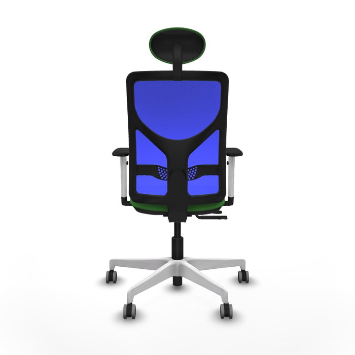 PIQUERAS Y CRESPO Silla de oficina Motilla con mecanismo Sincro/Traslack, Tela Verde y Malla Azul PIQUERAS Y CRESPO Silla de oficina Motilla con mecanismo Sincro/Traslack, Tela Verde y Malla Azul