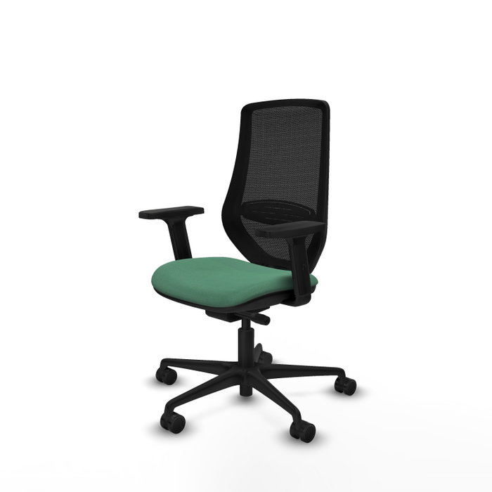 PIQUERAS Y CRESPO Silla de oficina Mardos Sincro/Traslack Verde esmeralda y Negro