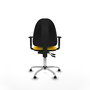 PIQUERAS Y CRESPO Silla de oficina Aýna Amarillo con Base Cromada