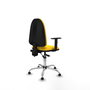 PIQUERAS Y CRESPO Silla de oficina Aýna Amarillo con Base Cromada