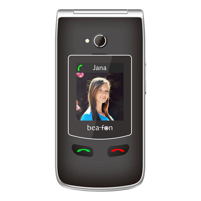 Beafon SL645plus Negro y Plata - Telefono Movil con Tapa, IP54 Resistente, Bateria 1550 mAh, Radio FM, Pantalla 2.8", Camara 3 MP, 2G, Dual SIM