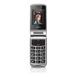 Beafon SL645plus Negro y Plata - Telefono Movil con Tapa, IP54 Resistente, Bateria 1550 mAh, Radio FM, Pantalla 2.8", Camara 3 MP, 2G, Dual SIM