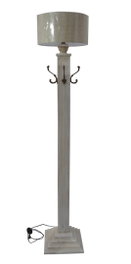 DKD Home Decor Lámpara de Pie Mango y Metal Blanco Decapé