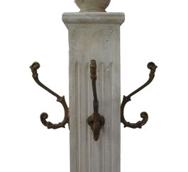 DKD Home Decor Lámpara Pie Tradicional Blanco 42 x 200 x 42 cm Mango Metal